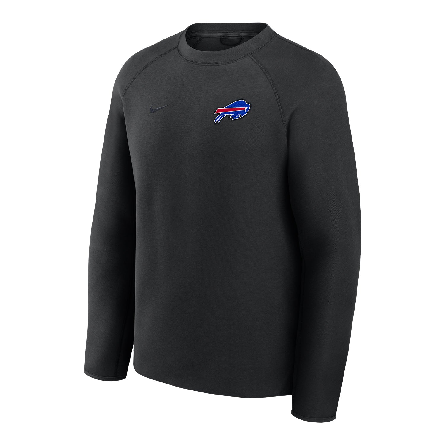 Buffalo Bills Nike Fast Paced Tech Crewneck Sweatshirt In Black - Front View