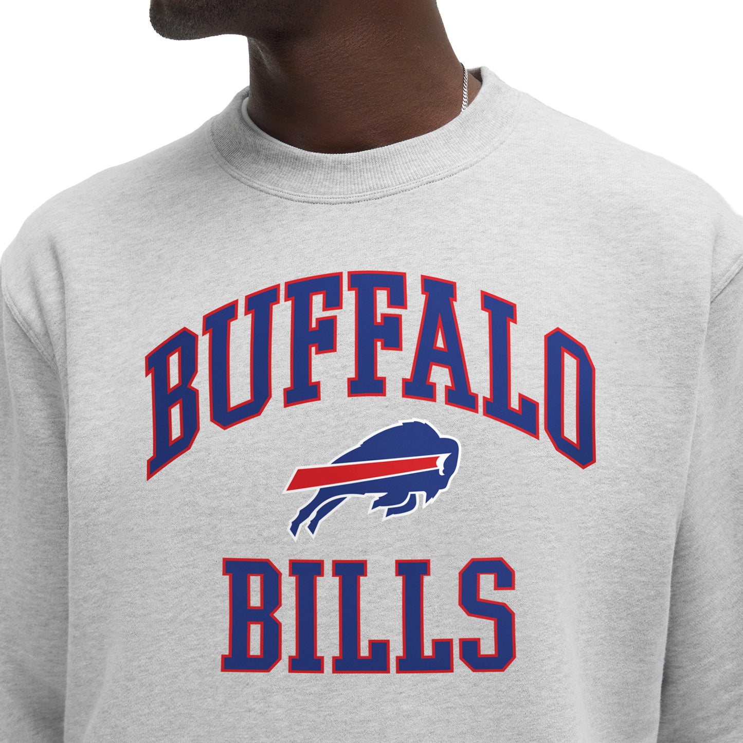 Buffalo Bills Lululemon Steady State Crewneck In Grey - Graphic View