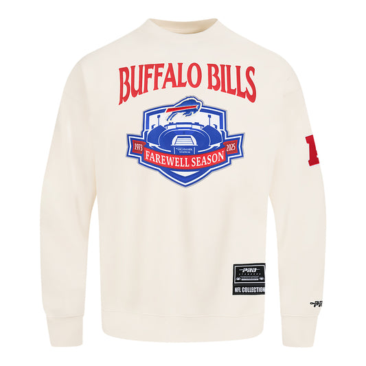 Buffalo Bills Pro Standard Farewell Season Crew In Cream - Front View