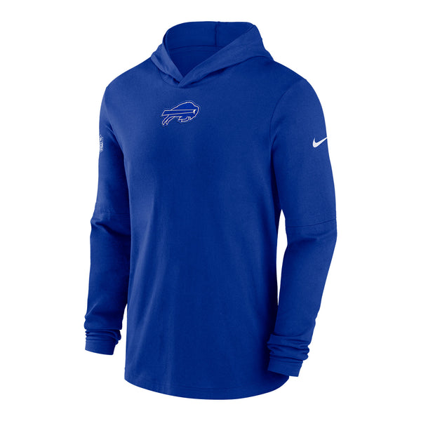 Nike Buffalo Bills Sideline Drifit Player Sweatshirt In Blue - Front View