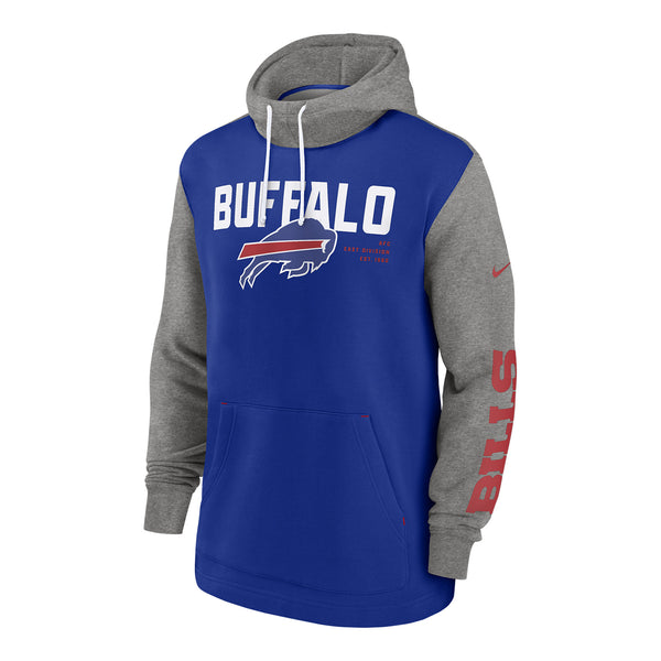 Nike Buffalo Bills Primetime Fashion Colorblock Sweatshirt In Blue - Front View