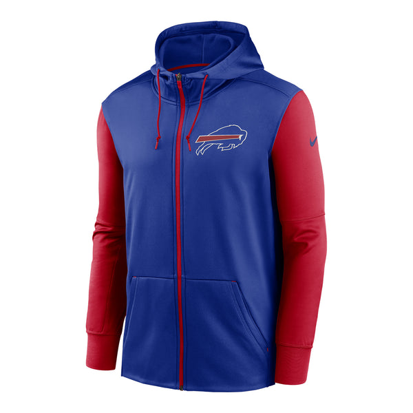 Nike Buffalo Bills Primetime Therma Full Zip Sweatshirt In Blue - Front View