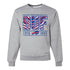 Zubaz Buffalo Bills Wordmark Crewneck Sweatshirt In Grey - Front View