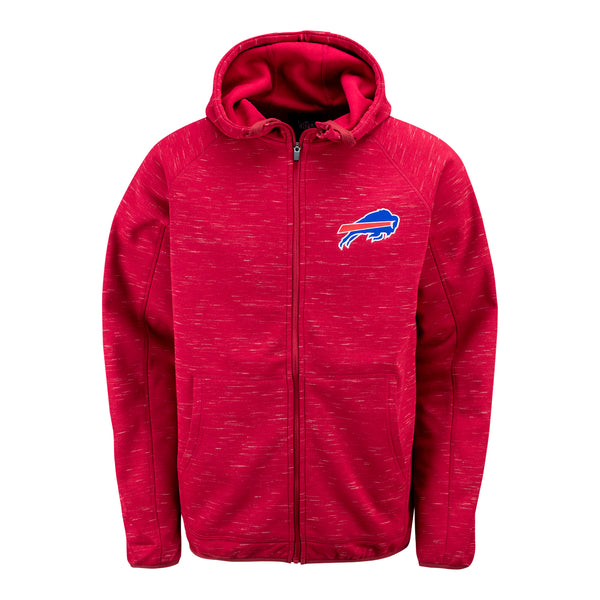 GIII Buffalo Bills Playmaker Full Zip Sweatshirt In Red - Front View
