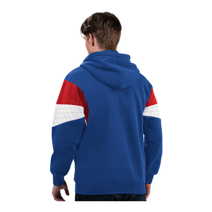 Starter Buffalo Bills Shot Gun 1/2 Zip Sweatshirt In Blue - Back View