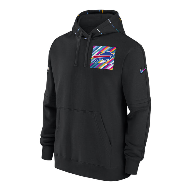 BUFFALO BILLS TEAM ISSUED NIKE SIDELINE THERMAL INTERCEPT CANCER HOODIE  LARGE