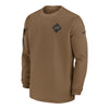 Nike Buffalo Bills 2023 Salute To Service Waffle Crewneck Sweatshirt In Brown - Front View