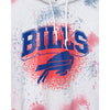 Junk Food Buffalo Bills Unisex Paint Splash Sweatshirt In White, Blue & Red - Zoom View On Front Graphic