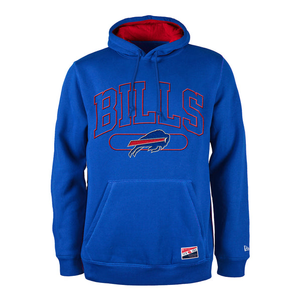 New Era Buffalo Bills Raised Wordmark Pullover Sweatshirt In Blue - Front View