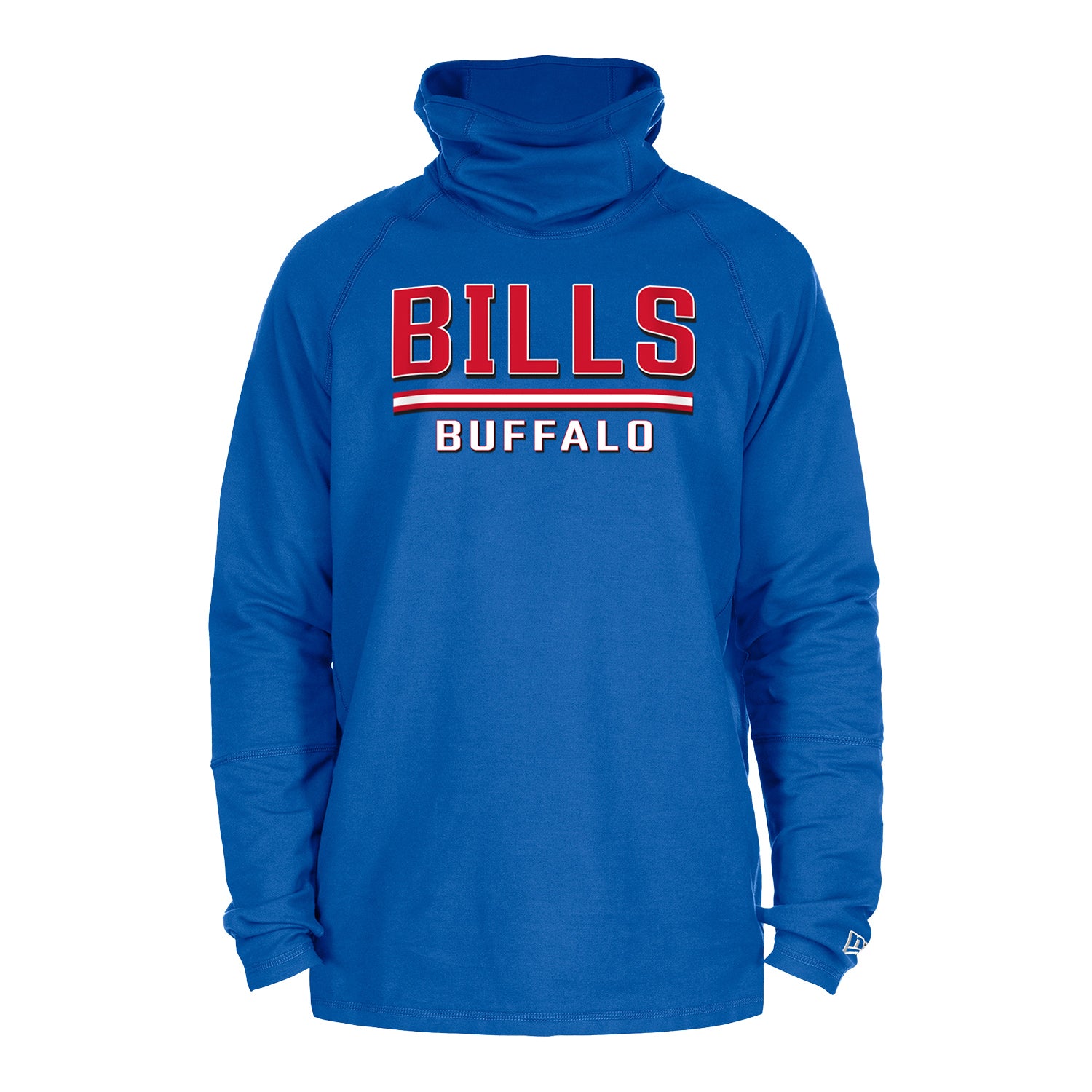 New Era Buffalo Bills Stretch Wordmark Pullover Sweatshirt In Blue - Front View