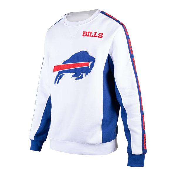 Icer Brands Buffalo Bills Crewneck Sweatshirt In White - Front View