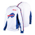 Icer Brands Buffalo Bills Crewneck Sweatshirt In White - Combined Front & Back View