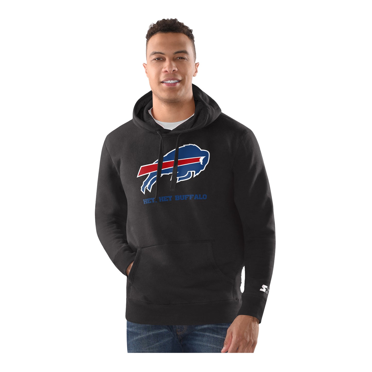 Starter Buffalo Bills "Hey, Hey Buffalo" Sweatshirt In Black - Front View