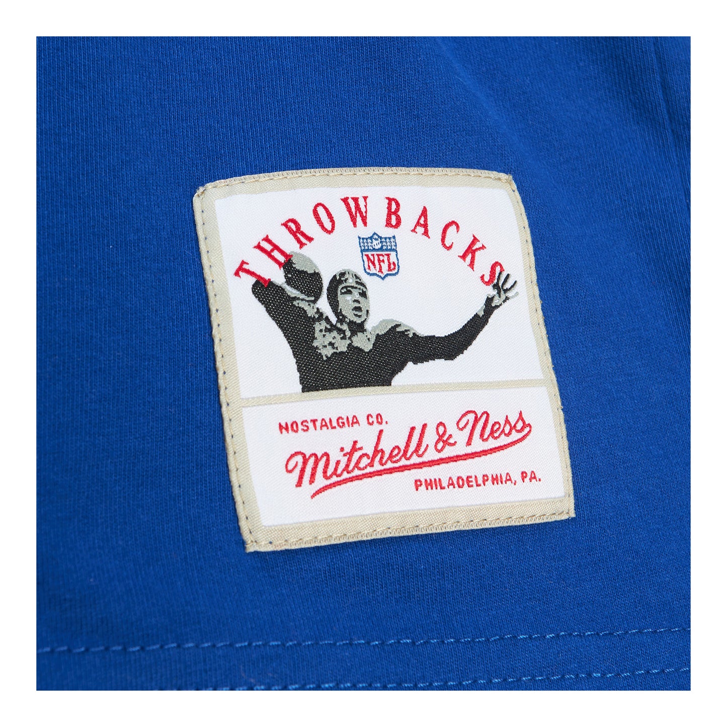 Mitchell & Ness Buffalo Bills Retro Rugby Polo Sweatshirt In Blue - Throwback Tag