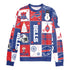 FOCO Buffalo Bills Holiday Square Ugly Sweater Crewneck In Blue, Red & White - Front View