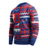 FOCO Buffalo Bills Patches Ugly Sweater Crewneck In Red, Blue & White - Front View