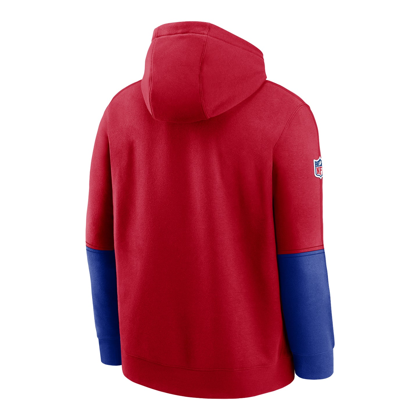 Bills Nike Sideline Team Club Pullover Hoodie - Red - Back View