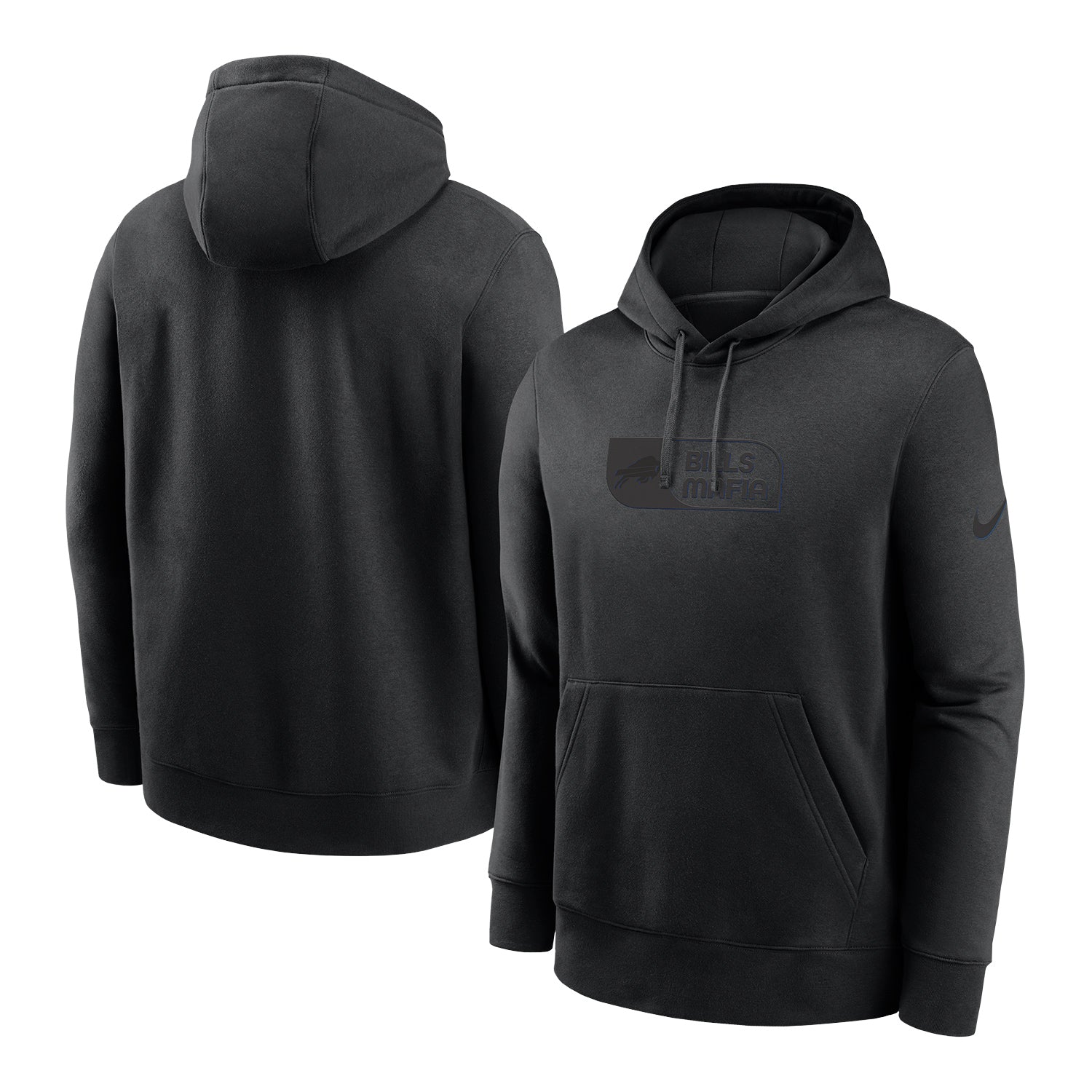 Buffalo Bills Nike Men's Sweatshirt In Black - Front & Back View