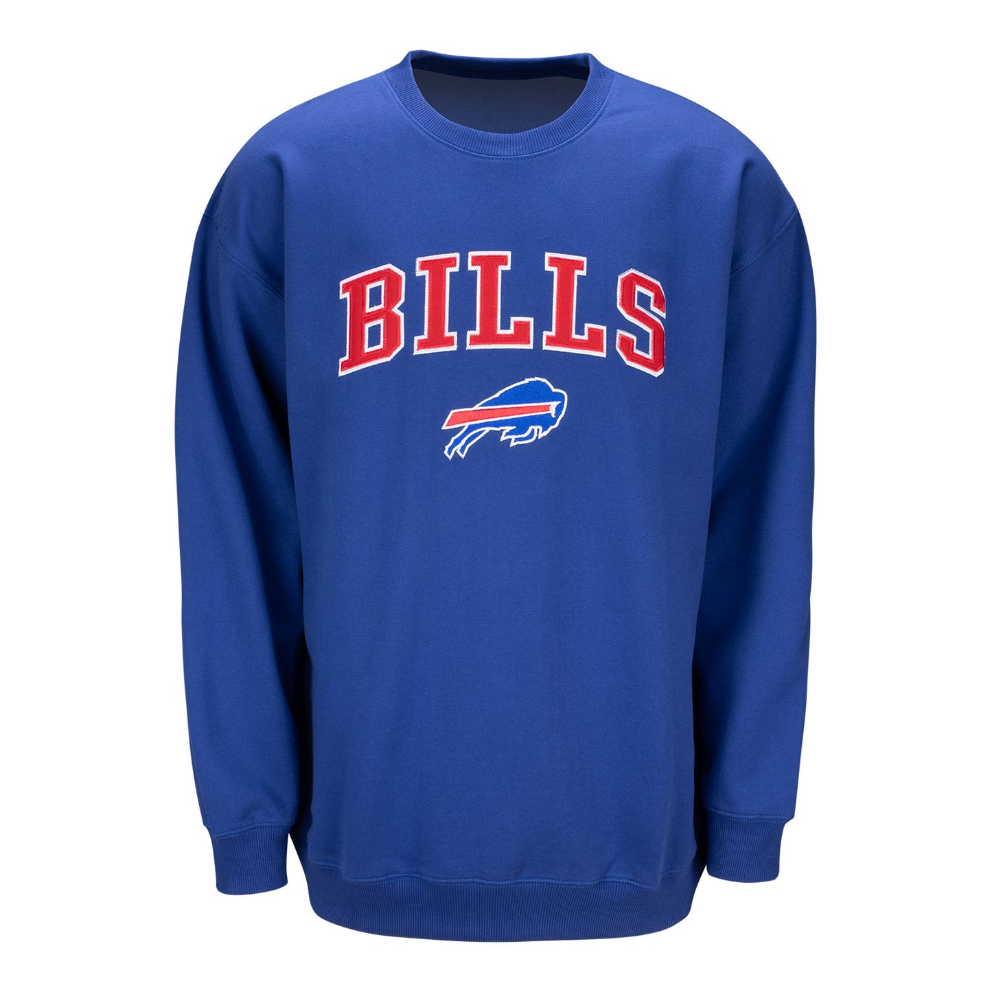 Buffalo Bills Big and Tall Primary Logo Crew Neck In Blue - Front View