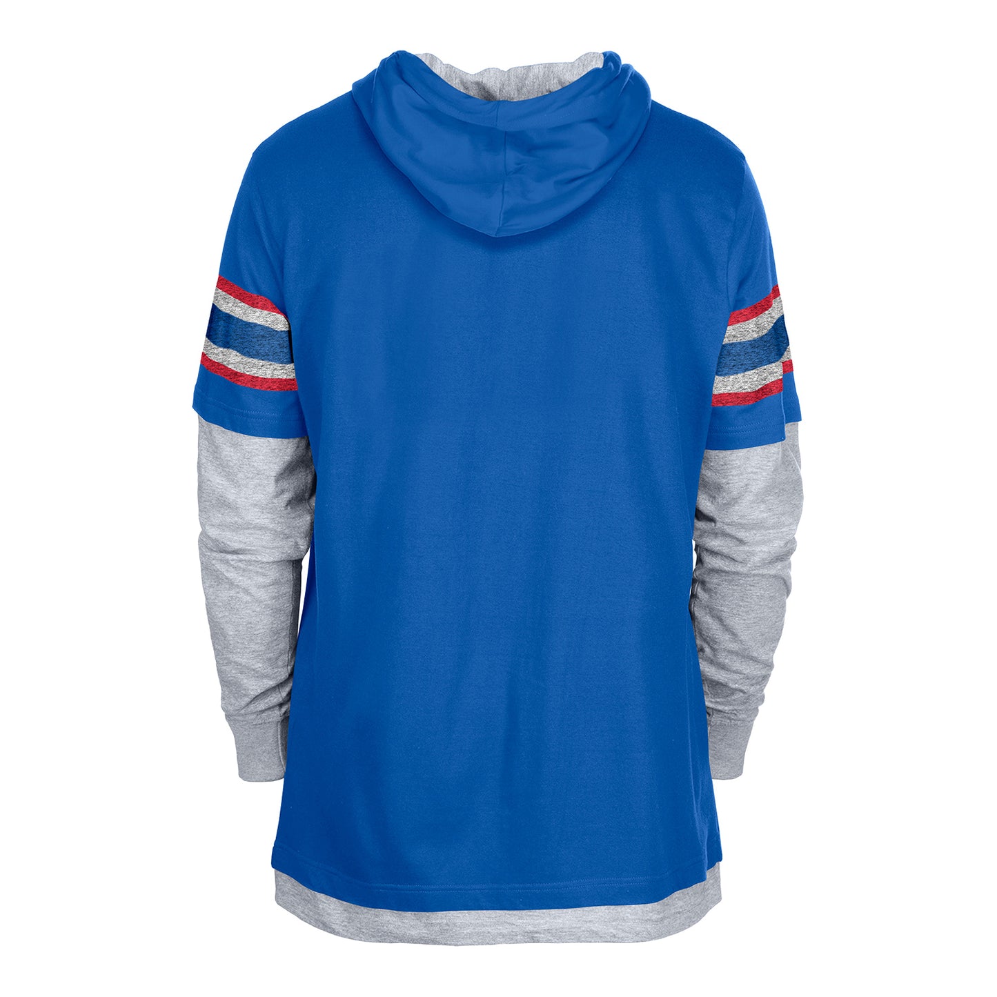 New Era Bills Layered Hoodie In Blue - Back View