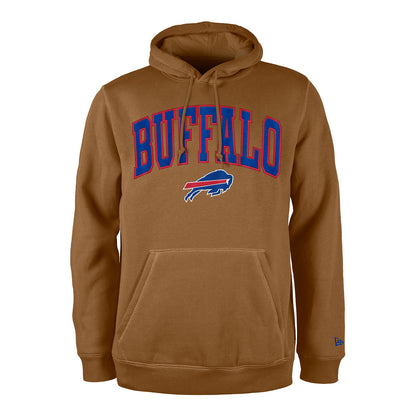 New Era Buffalo Bills Embroidered Pull Over Hoodie In Brown - Front View