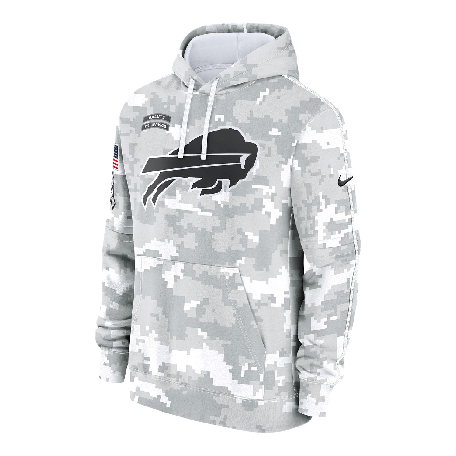 Buffalo Bills Nike Salute to Service Sweatshirt In Grey - Front View