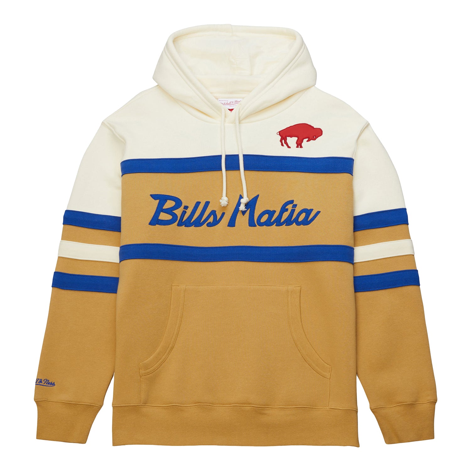 Mitchell & Ness Bills Mafia Head Coaches Sweatshirt In Tan - Front View