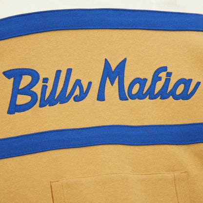 Mitchell & Ness Bills Mafia Head Coaches Sweatshirt In Tan - Front Logo View