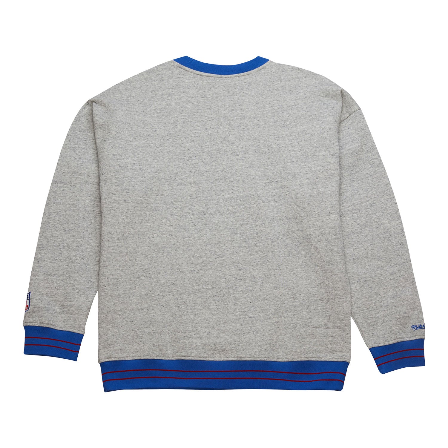 Buffalo Bills Mitchell & Ness Men's Vintage Satin Sweatshirt In Grey - Back View