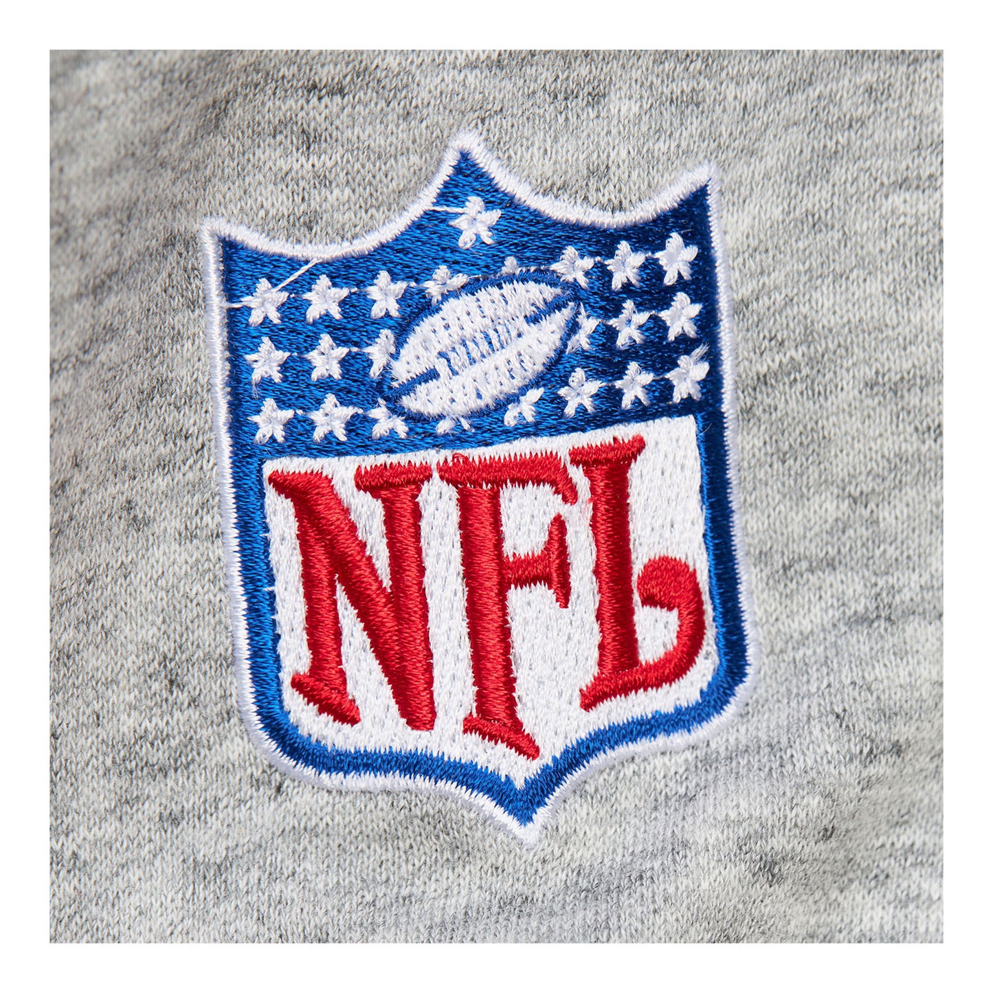 Buffalo Bills Mitchell & Ness Men's Vintage Satin Sweatshirt In Grey - Zoom View On NFL Cuff Logo