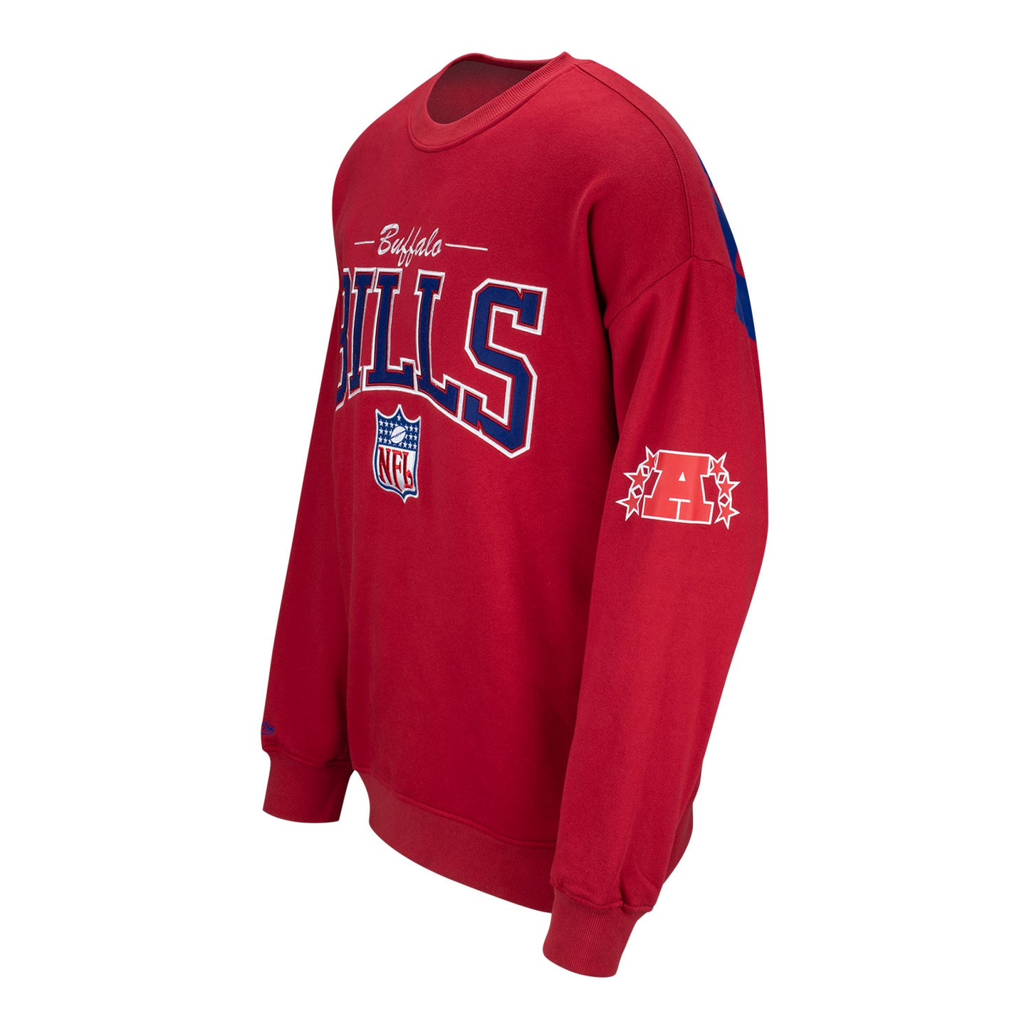 Buffalo Bills Mitchell & Ness Men's There and Back Vintage Sweatshirt In Red - Front Left View