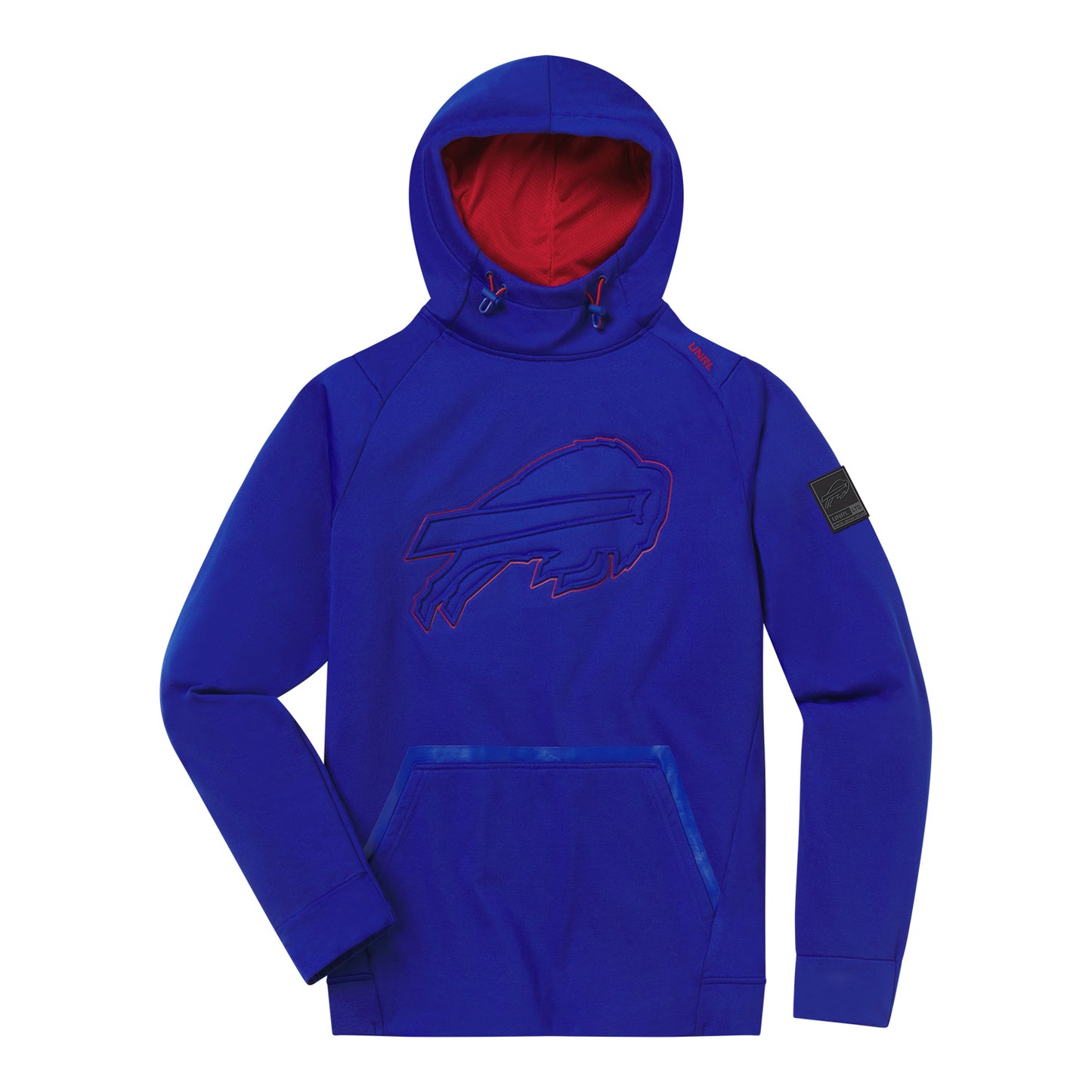 UNRL x Bills Crossover Hoodie II In Blue - Front View