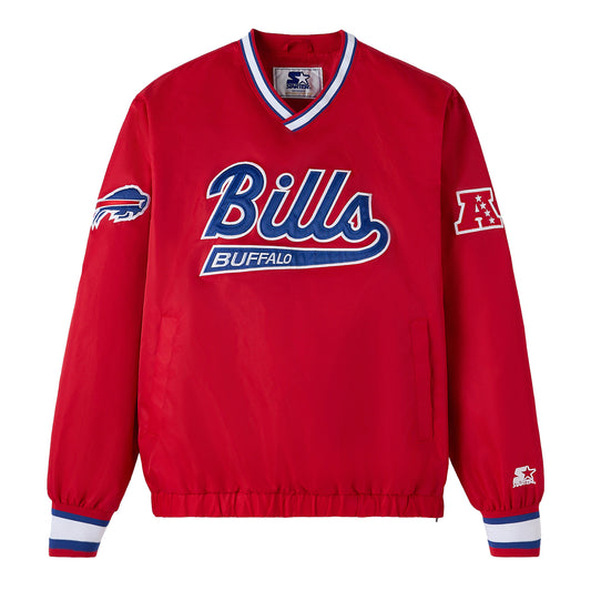 Buffalo Bills OVO x NFL Starter Nylon Popover In Red - Front View