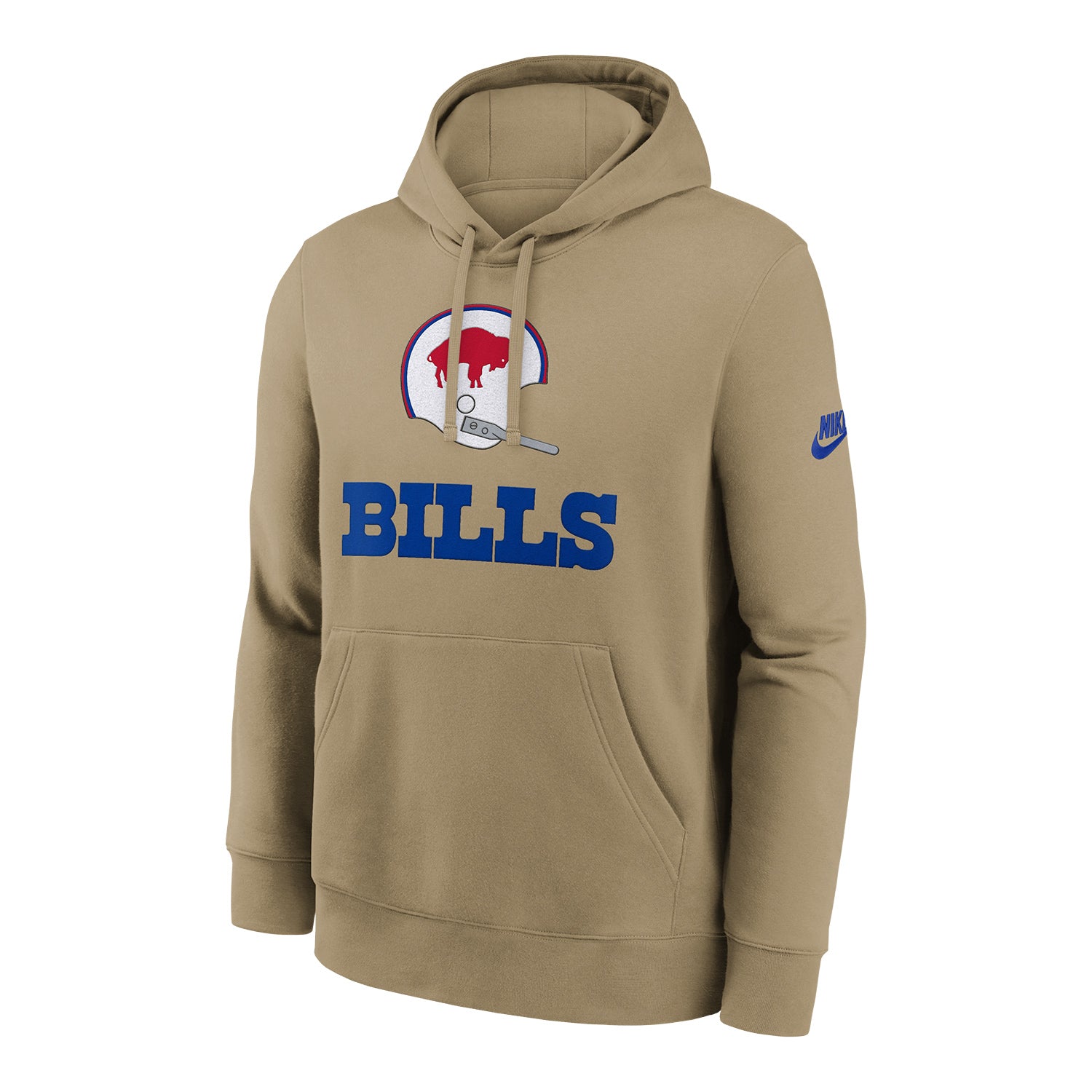Buffalo Bills Nike Helmet Club Hoodie - Beige - Front View