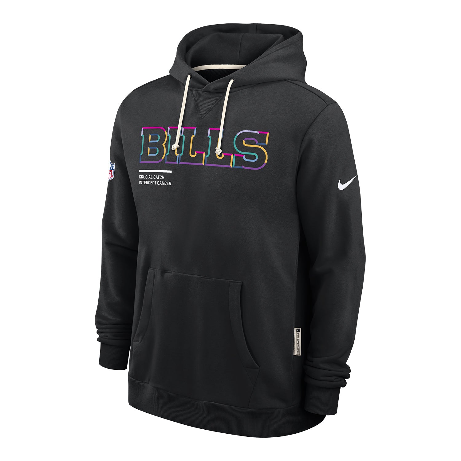 Buffalo Bills Nike 2025 Crucial Catch Sweatshirt In Black - Front View