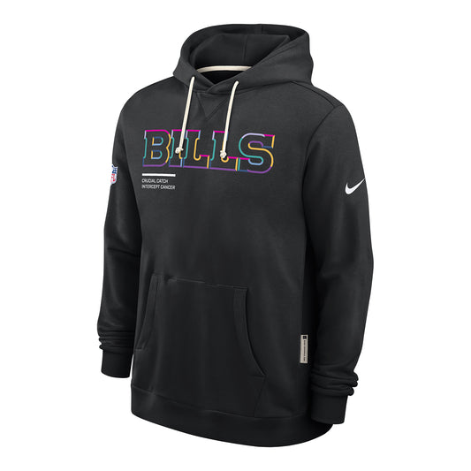 Buffalo Bills Nike 2025 Crucial Catch Sweatshirt In Black - Front View