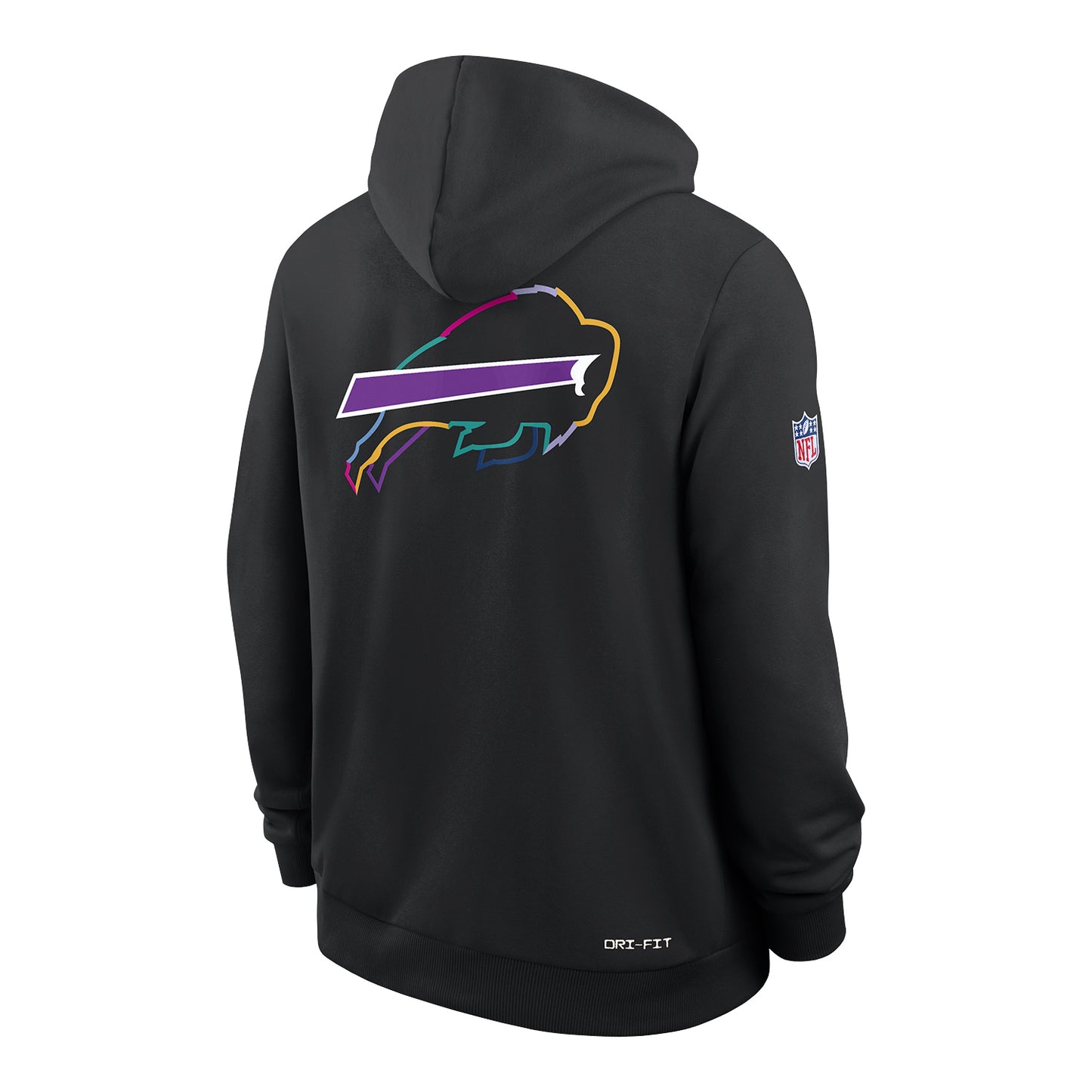 Buffalo Bills Nike 2025 Crucial Catch Sweatshirt In Black - Back View