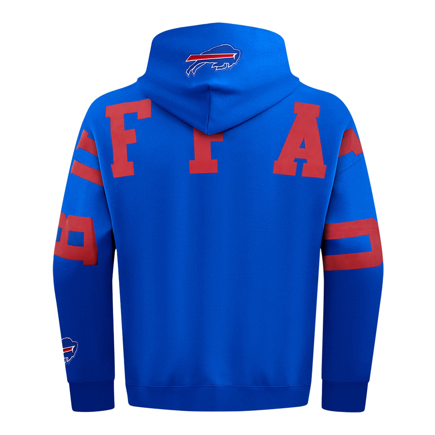 Buffalo Bills Pro Standard Wingspan Drop Shoulder Pullover Hoodie In Blue - Back View