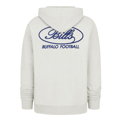 Buffalo Bills '47 Brand Triple Foundation Hoodie In White - Back View