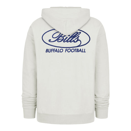 Buffalo Bills '47 Brand Triple Foundation Hoodie In White - Back View