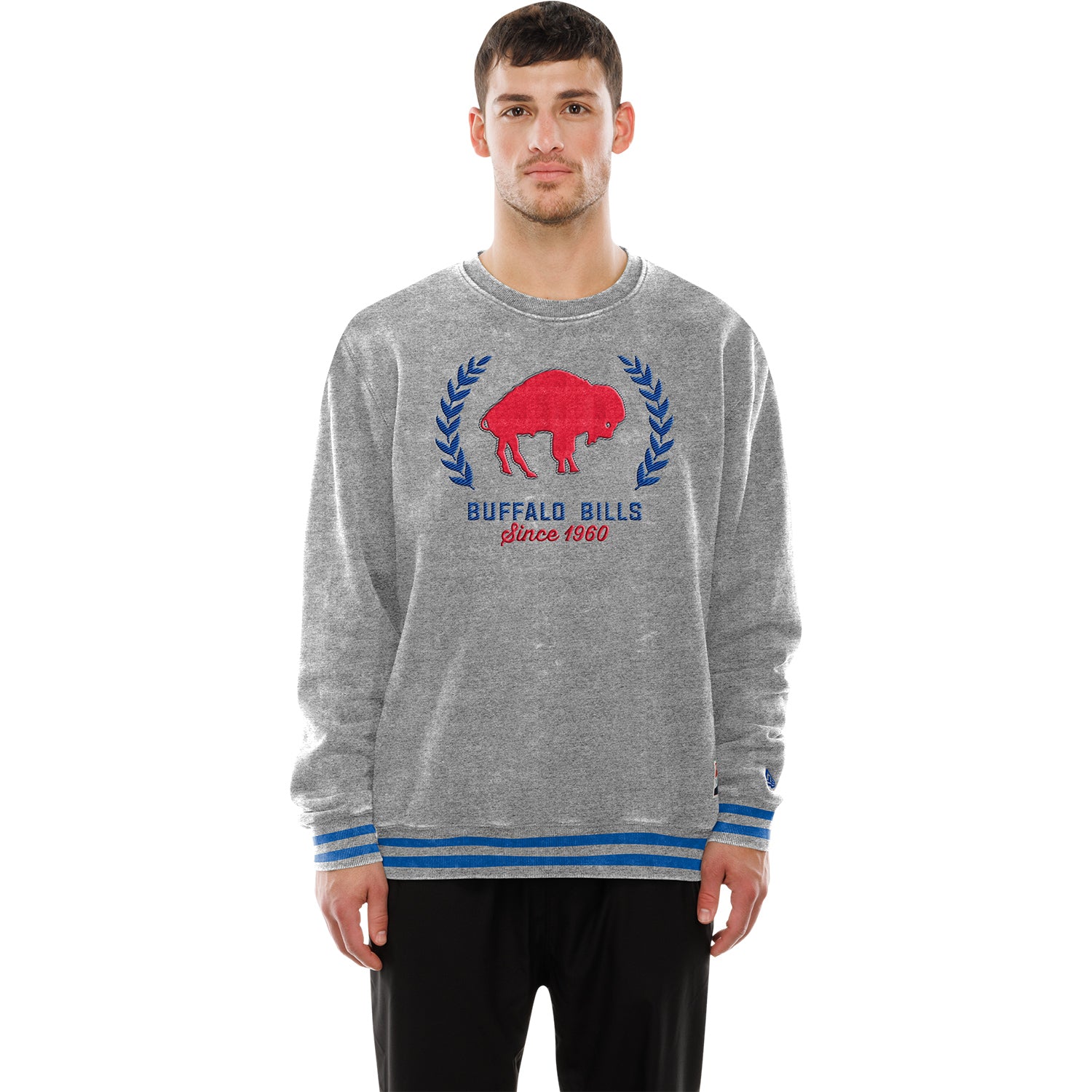 Bills New Era Classic Helmet Crew In Grey - Front View