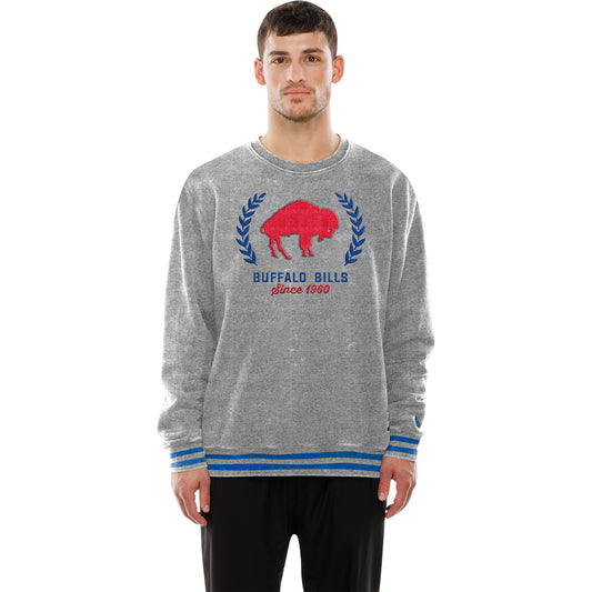 Bills New Era Classic Helmet Crew In Grey - Front View