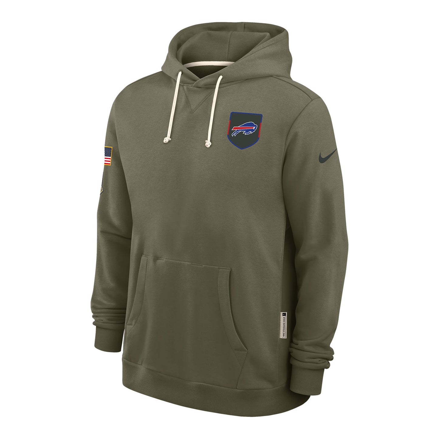 Buffalo Bills Nike 2025 Salute to Service Hooded Sweatshirt In Green - Front View