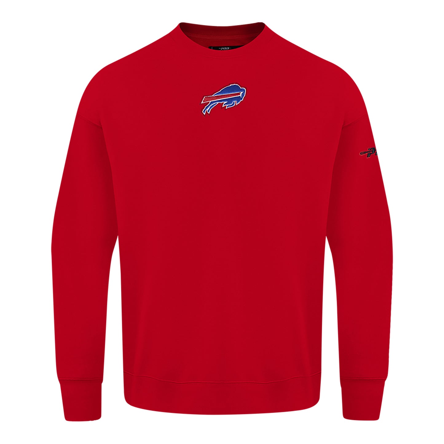Buffalo Bills Classic Icon Drop Shoulder Crew In Red - Front View