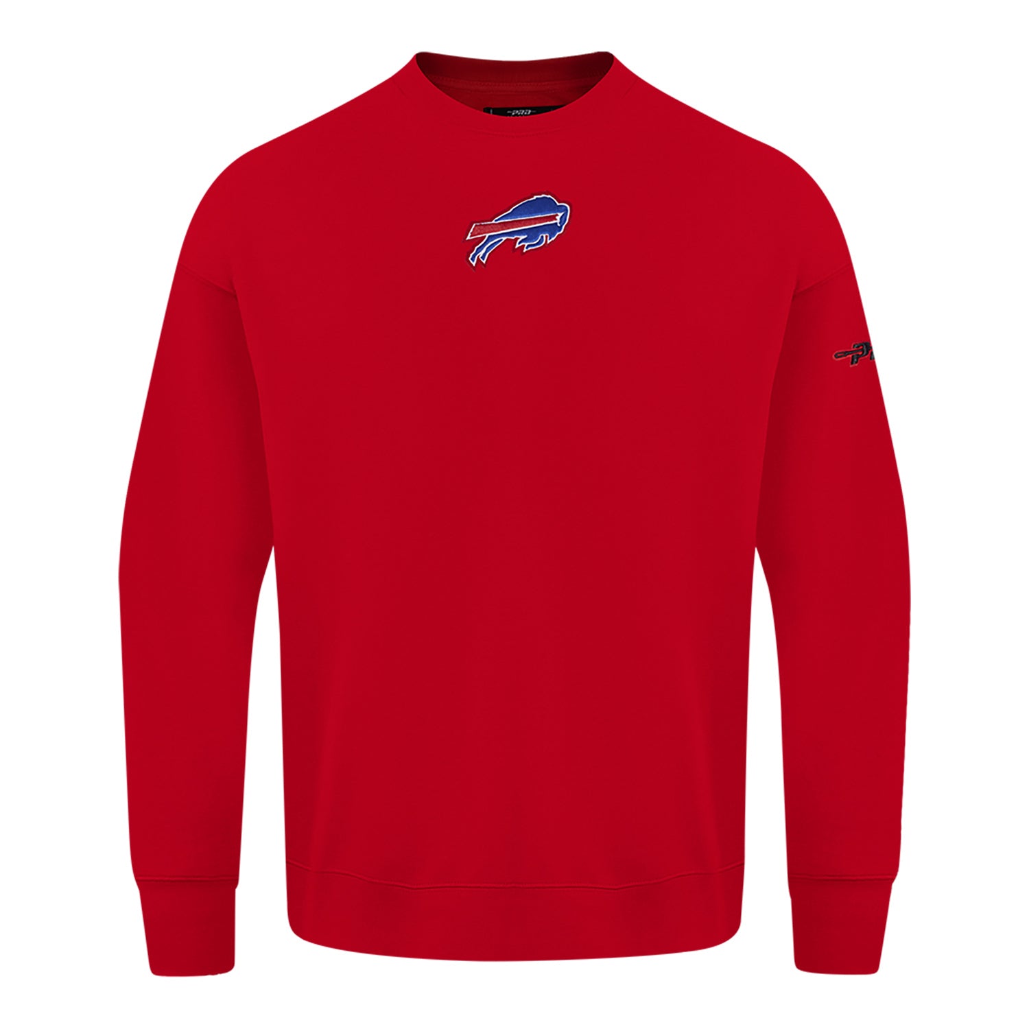 Buffalo Bills Classic Icon Drop Shoulder Crew In Red - Front View