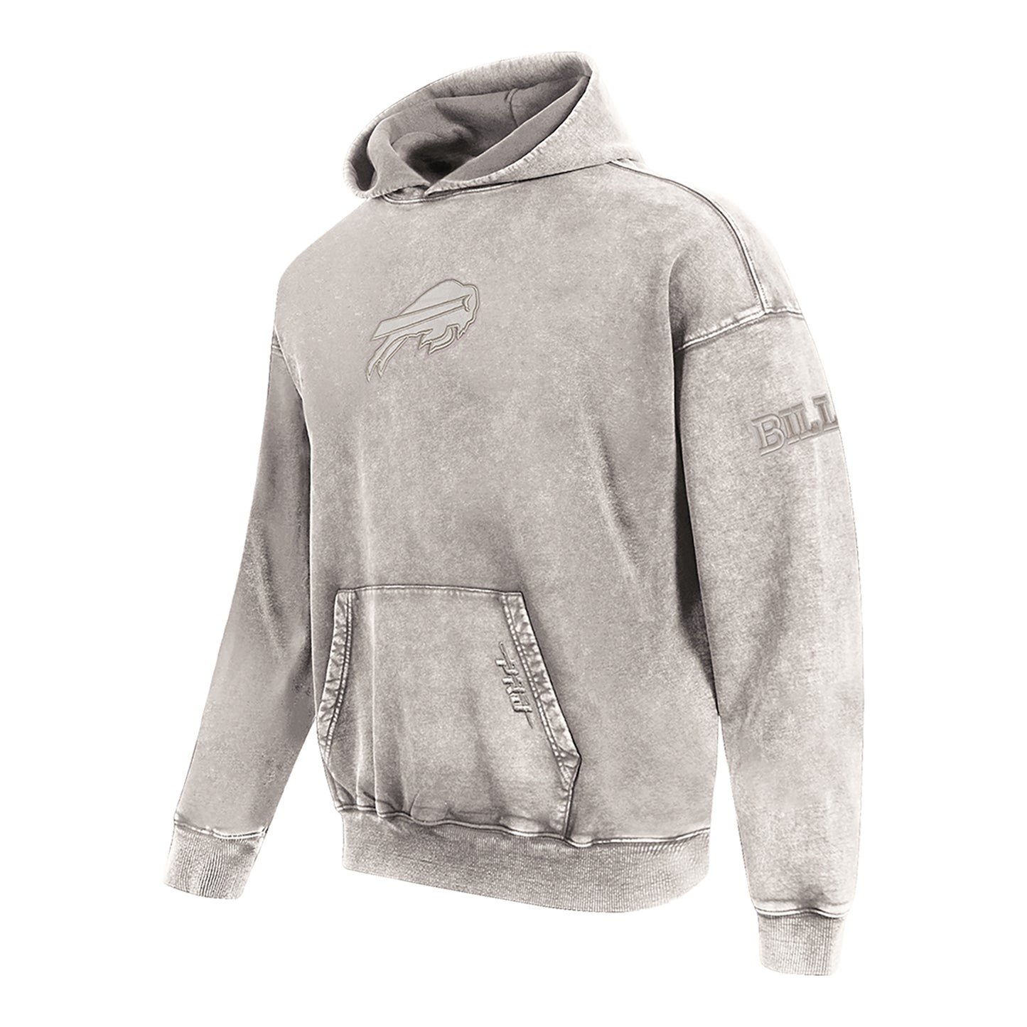 Buffalo Bills Pro Standard Washed Classic Hoodie In Grey - Front Side View