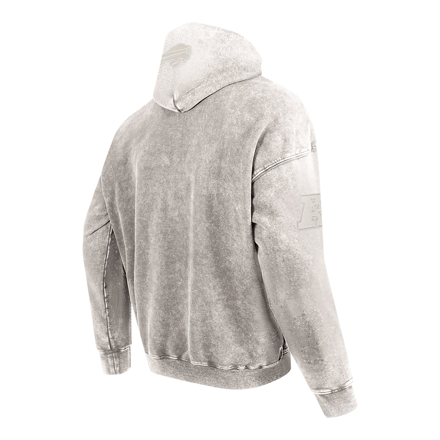 Buffalo Bills Pro Standard Washed Classic Hoodie In Grey - Back Side View