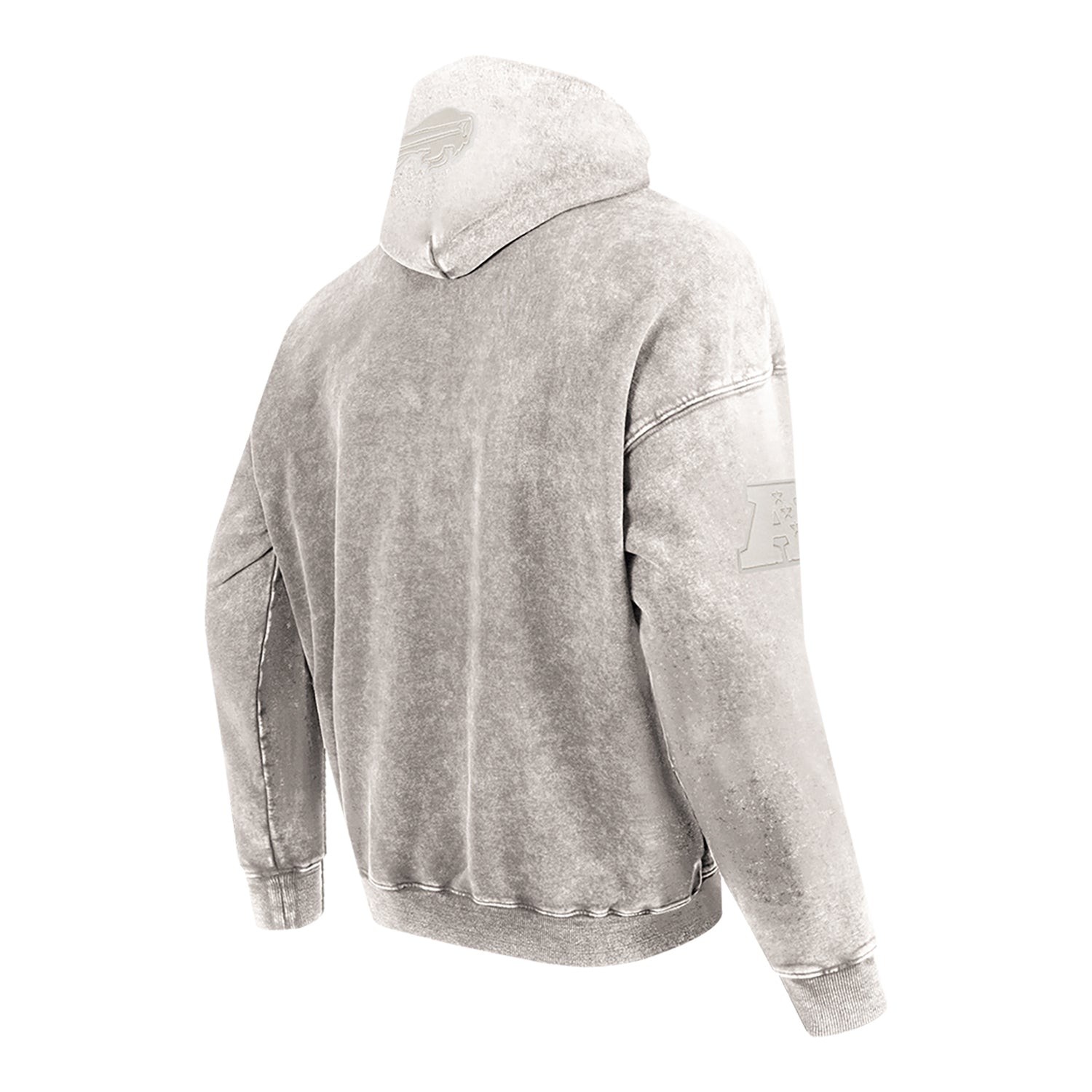 Buffalo Bills Pro Standard Washed Classic Hoodie In Grey - Back Side View