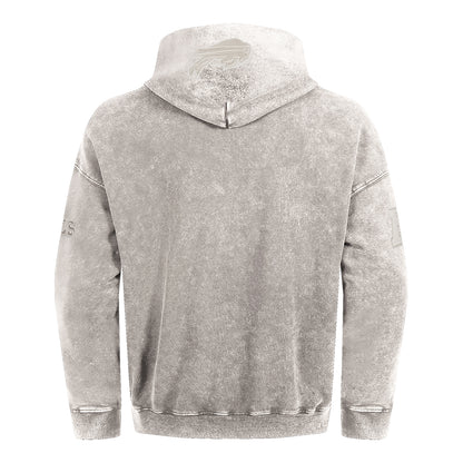 Buffalo Bills Pro Standard Washed Classic Hoodie In Grey - Back View