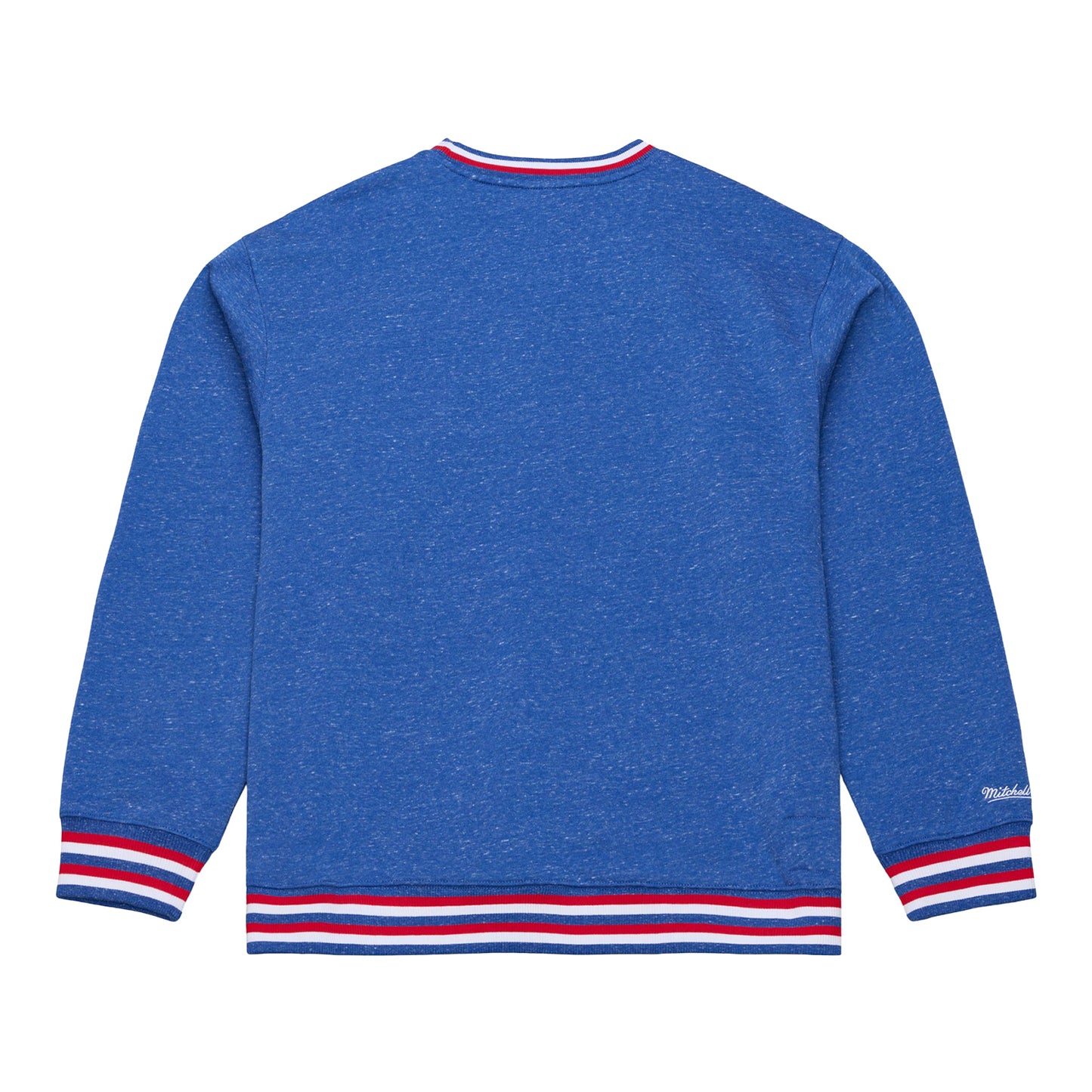 Buffalo Bills Mitchell & Ness Winning Streak Fleece Crew In Blue - Back View